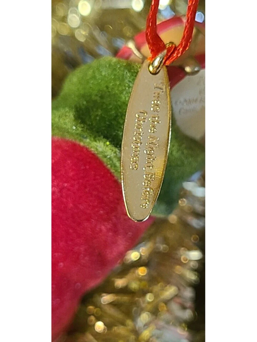 2001 Hallmark Ornament Hung With Care 'Twas The Night Before Christmas Stocking